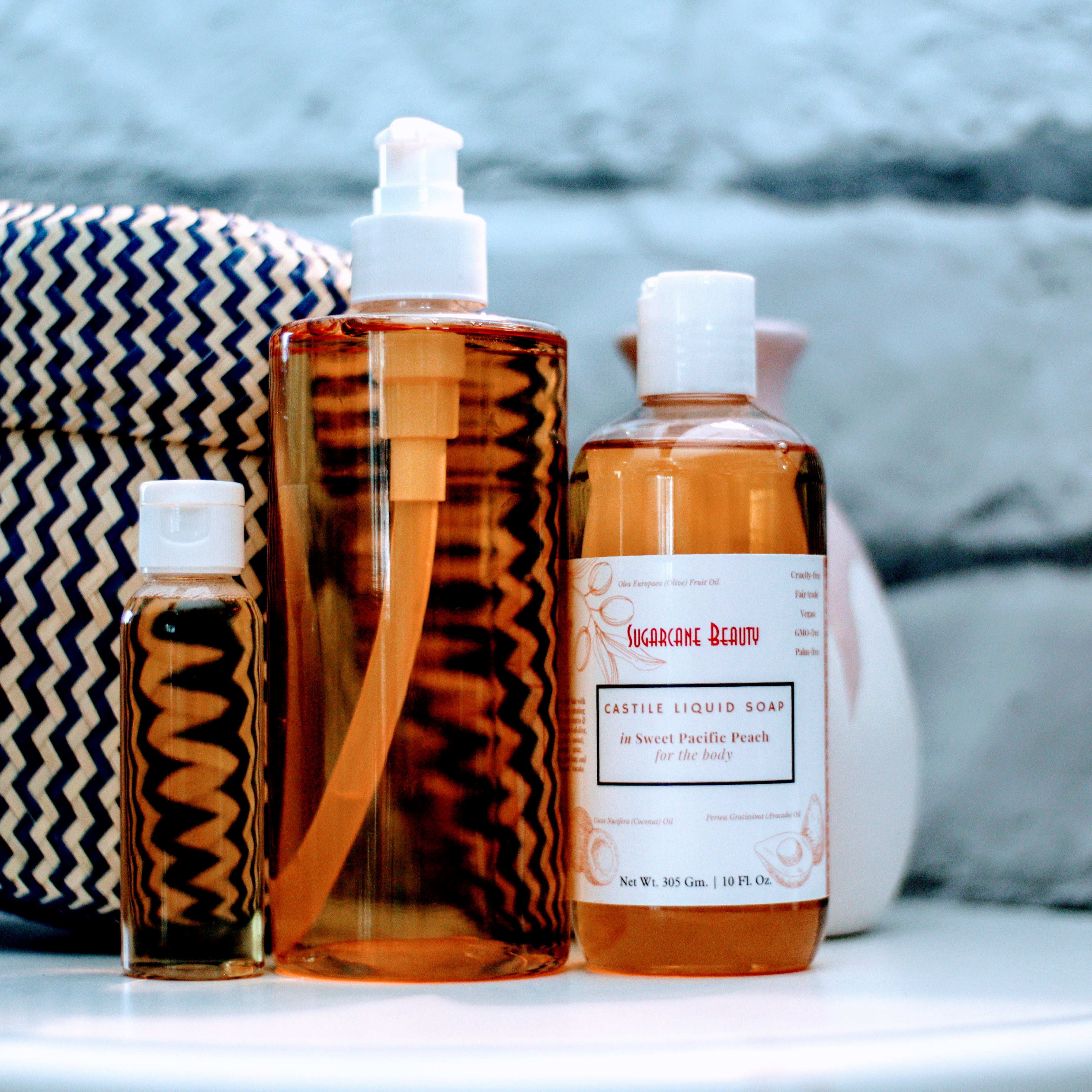 Sweet Pacific Peach Liquid Castile Soap 2oz - 16oz