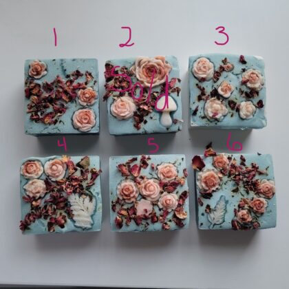 Azurite Blue and Rose Bar Soaps *Limited Edition!*